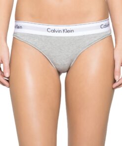 Calvin Klein Nohavičky Tangá Modern Cotton F3786E šedé