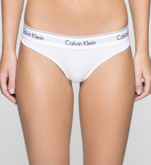 Calvin Klein Nohavičky Tangá Modern Cotton F3786E biele